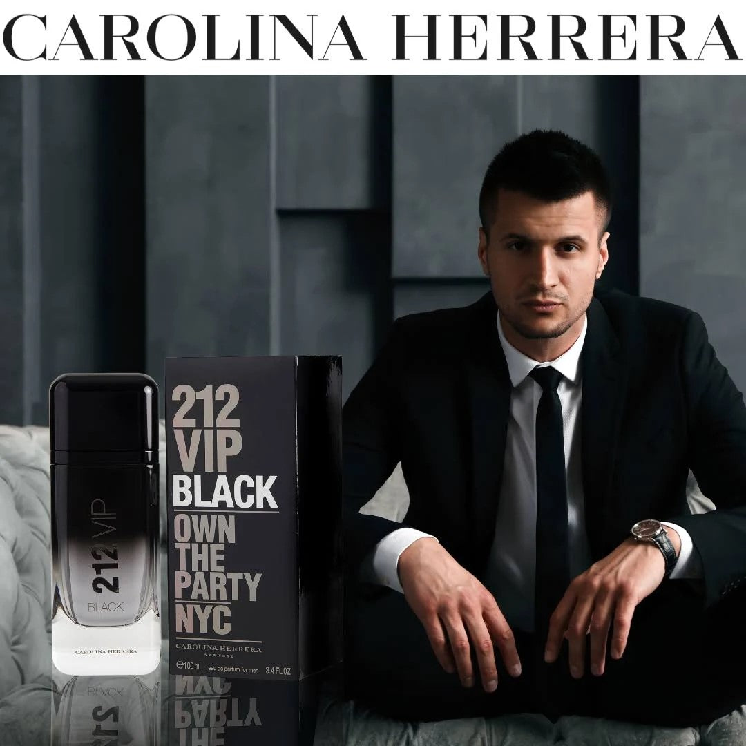 Carolina Herrera Mens 212 VIP Black Eau de Parfum For Unisex • 100ml
